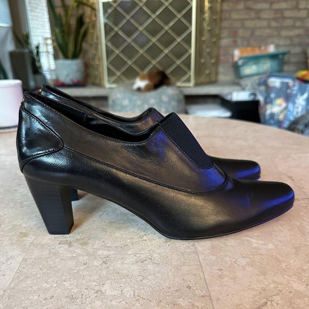 VIGOTTI Black Leather Shoes Size 10